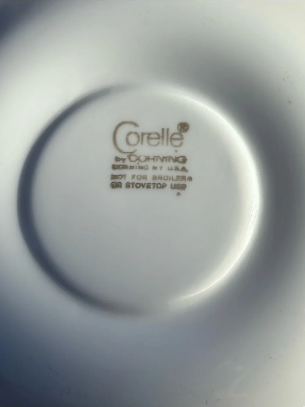 Corelle Ware Vintage  Gold Butterfly Pattern Set Of Three Saucers